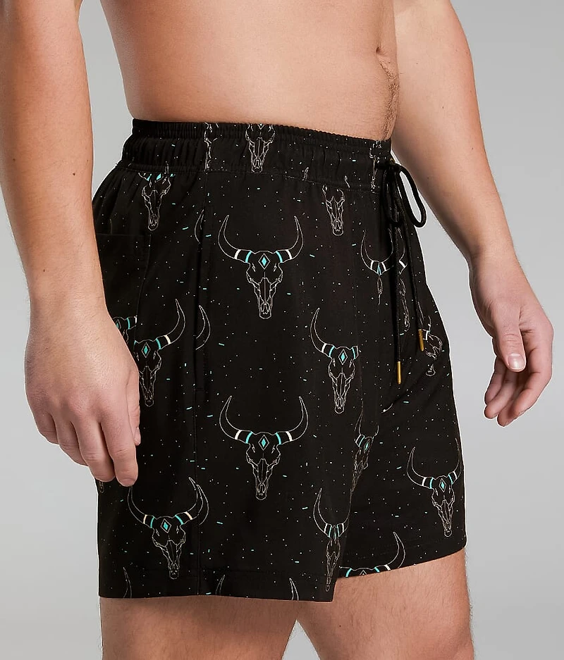 Longhorn Volley Stretch Swim Trunks