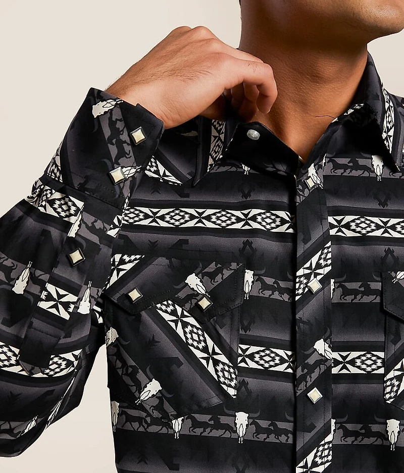 Novelty Print Stretch Shirt