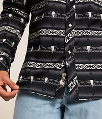 Novelty Print Stretch Shirt