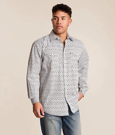 Diamond Print Stretch Shirt