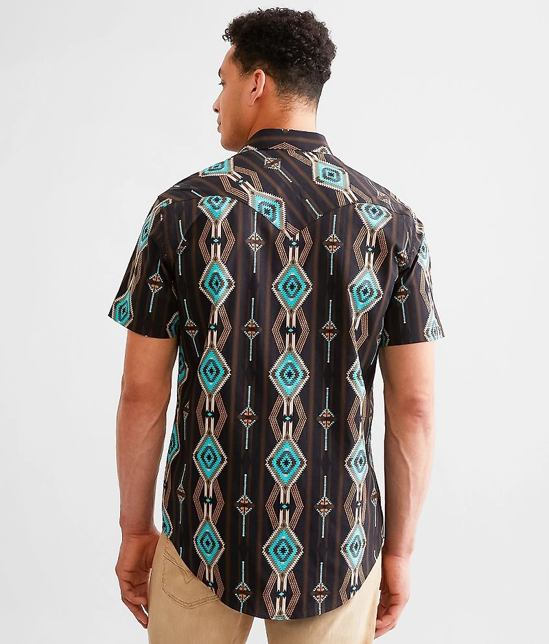 Western Aztec Stretch Shirt