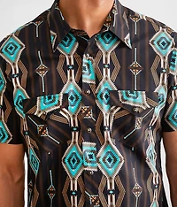 Western Aztec Stretch Shirt