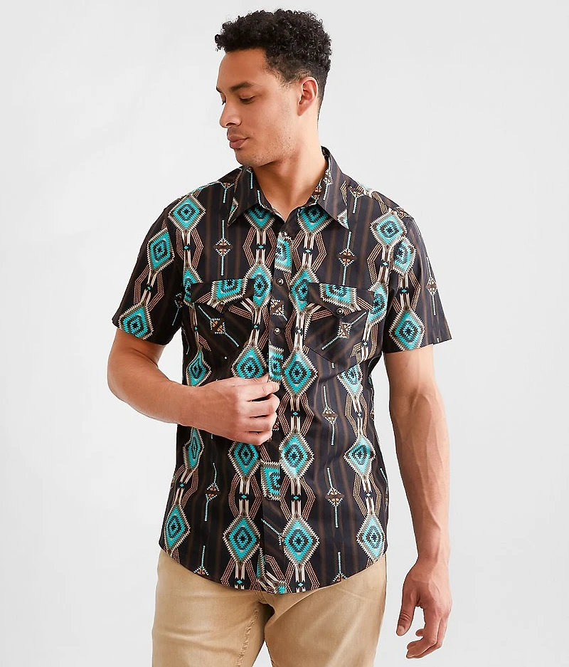 Western Aztec Stretch Shirt