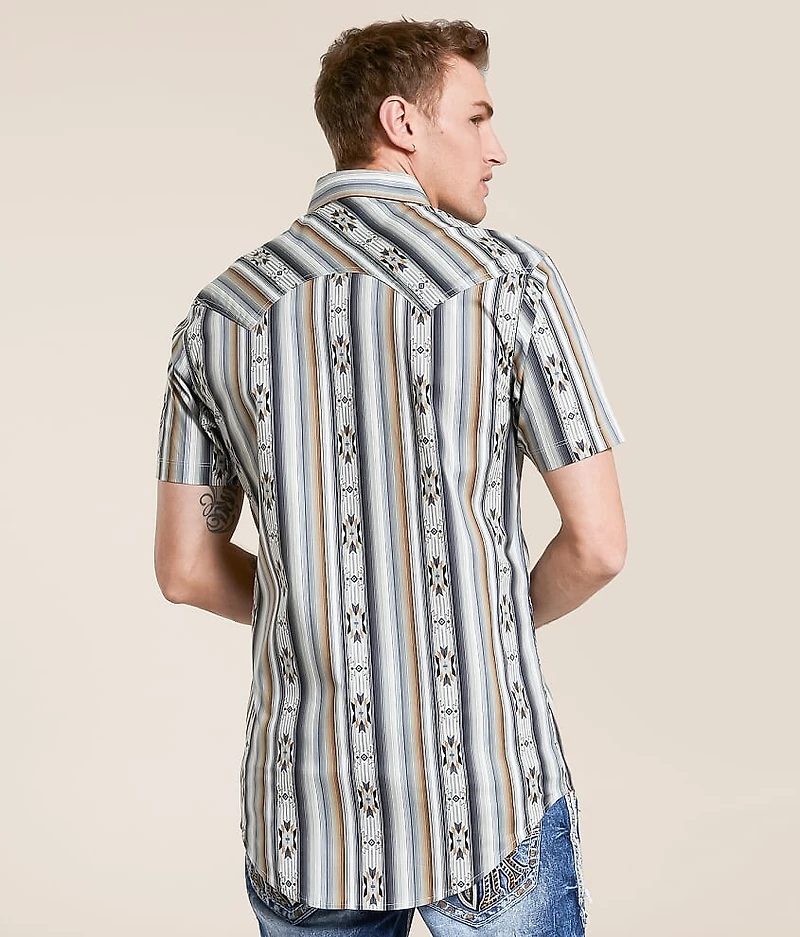 Aztec Striped Stretch Shirt