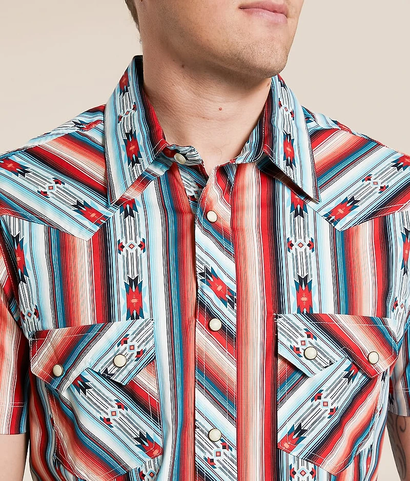Aztec Striped Stretch Shirt