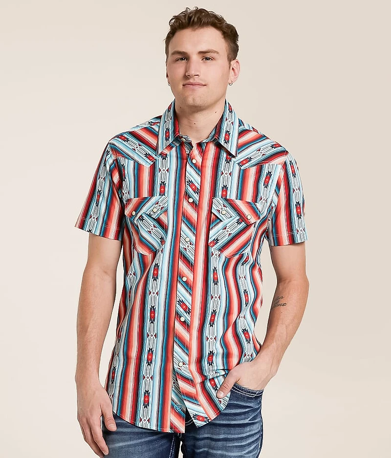 Aztec Striped Stretch Shirt