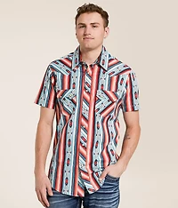 Aztec Striped Stretch Shirt