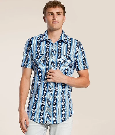 Aztec Striped Stretch Shirt