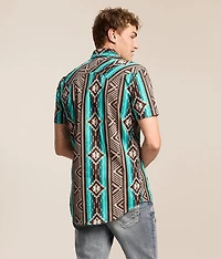 Aztec Print Stretch Shirt