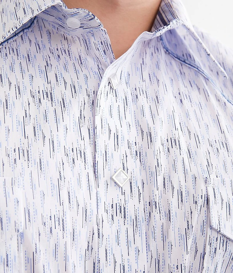 Linear Abstract Stretch Shirt