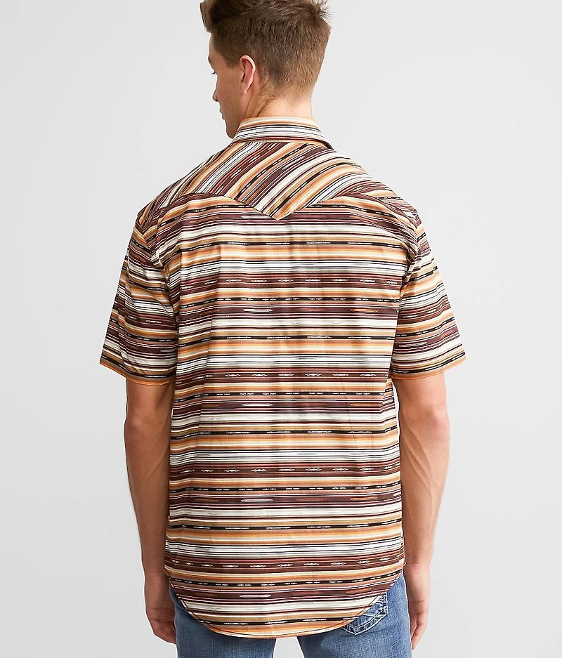 Serape Aztec Striped Stretch Shirt