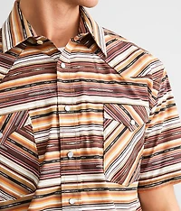 Serape Aztec Striped Stretch Shirt