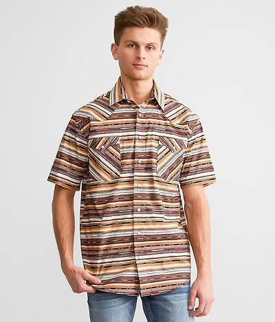 Serape Aztec Striped Stretch Shirt