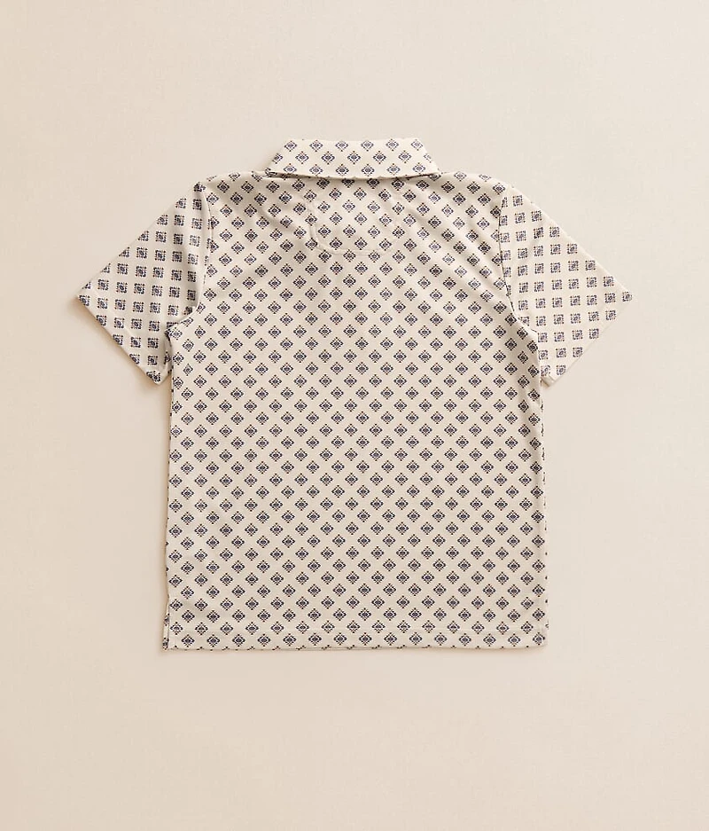 Boys - Mini Geo Stretch Polo