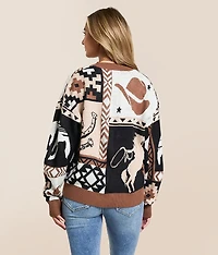 Western Cardigan Sweater