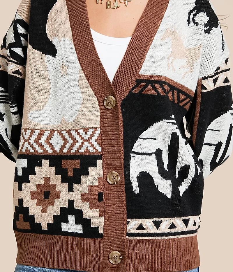 Western Cardigan Sweater