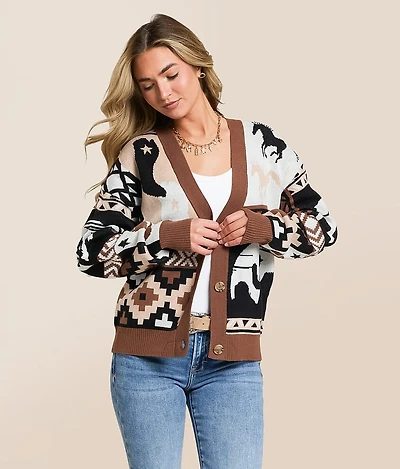 Western Cardigan Sweater