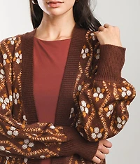 Printed Duster Cardigan Sweater