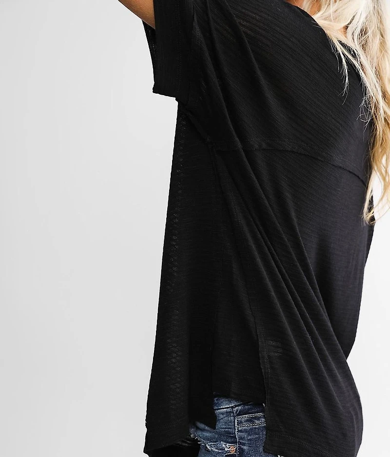 Raw Edge Dolman Top