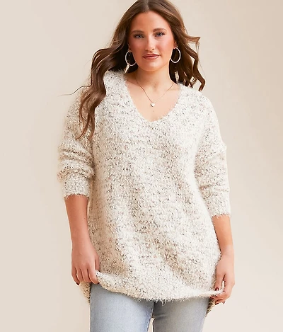 Eyelash Nubby Tunic Sweater