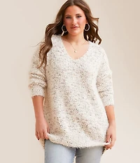 Eyelash Nubby Tunic Sweater