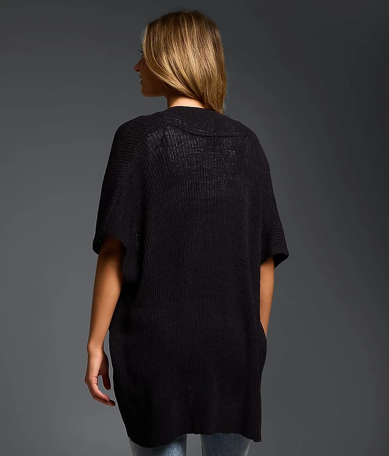 Open Weave Cardigan Sweater