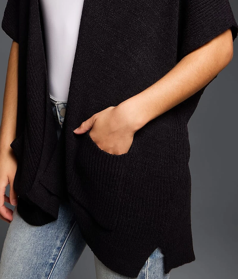 Open Weave Cardigan Sweater