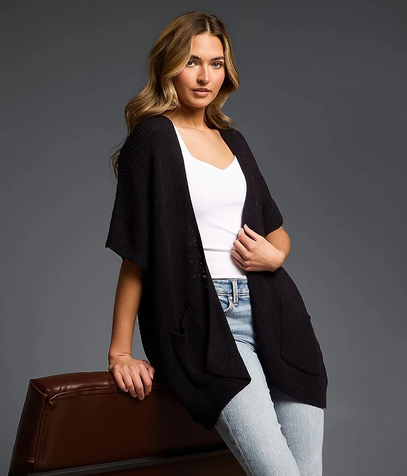 Open Weave Cardigan Sweater
