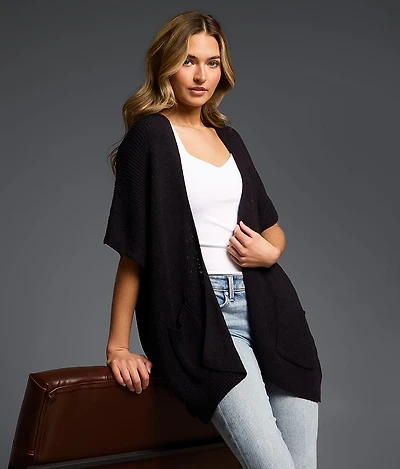 Open Weave Cardigan Sweater