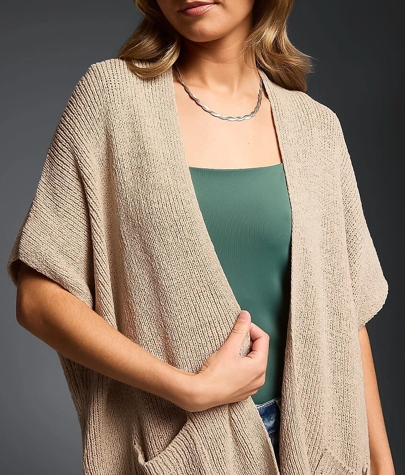 Open Weave Cardigan Sweater