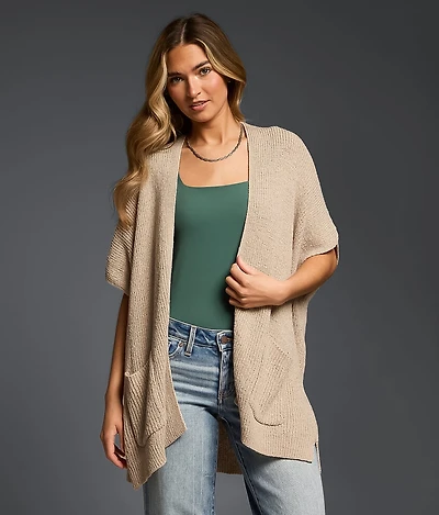 Open Weave Cardigan Sweater