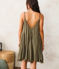 Pleated Mini Dress