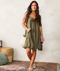 Pleated Mini Dress