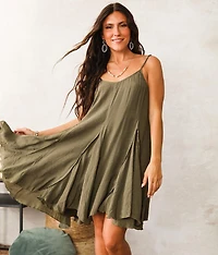 Pleated Mini Dress