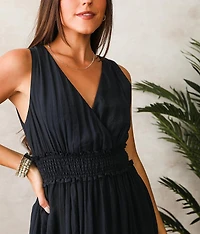 Handkerchief Hem Midi Dress