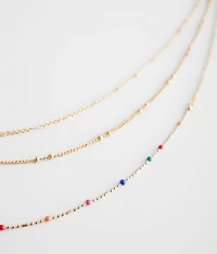 Triple Strand Tiered Necklace