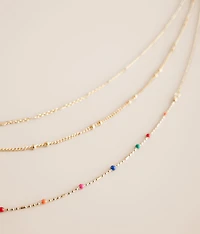 Triple Strand Tiered Necklace
