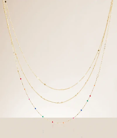 Triple Strand Tiered Necklace