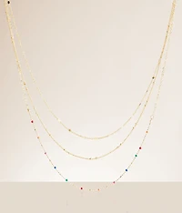 Triple Strand Tiered Necklace