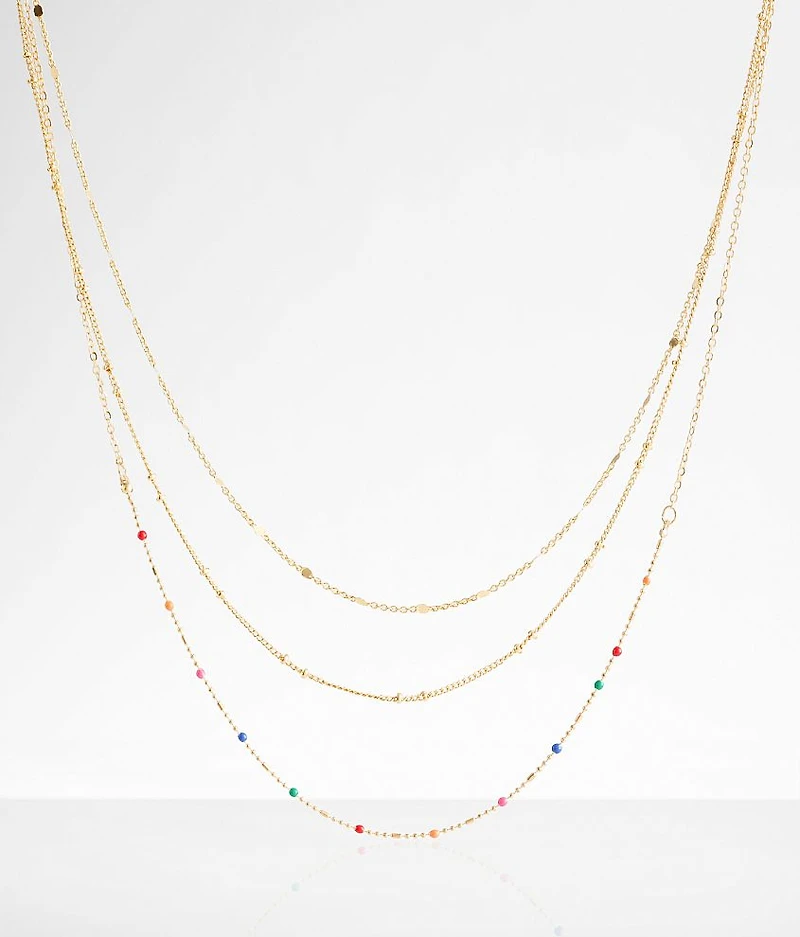 Triple Strand Tiered Necklace