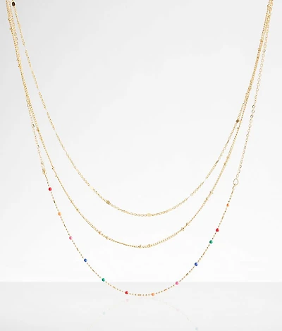 Triple Strand Tiered Necklace