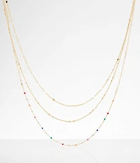 Triple Strand Tiered Necklace