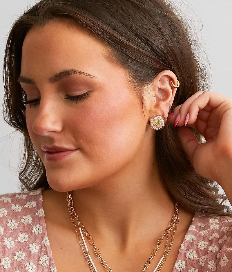 Pressed Flower Earring