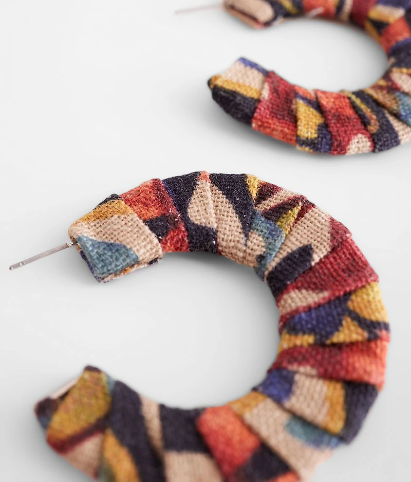 Fabric Wrapped Earring
