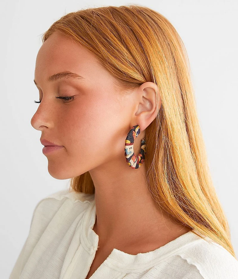 Fabric Wrapped Earring
