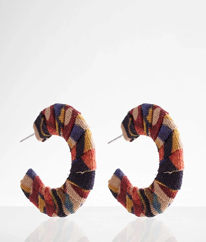 Fabric Wrapped Earring