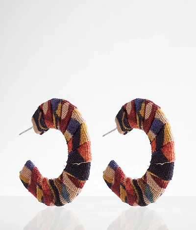 Fabric Wrapped Earring