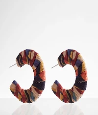 Fabric Wrapped Earring