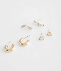 6 Pack Mixed Earring Set