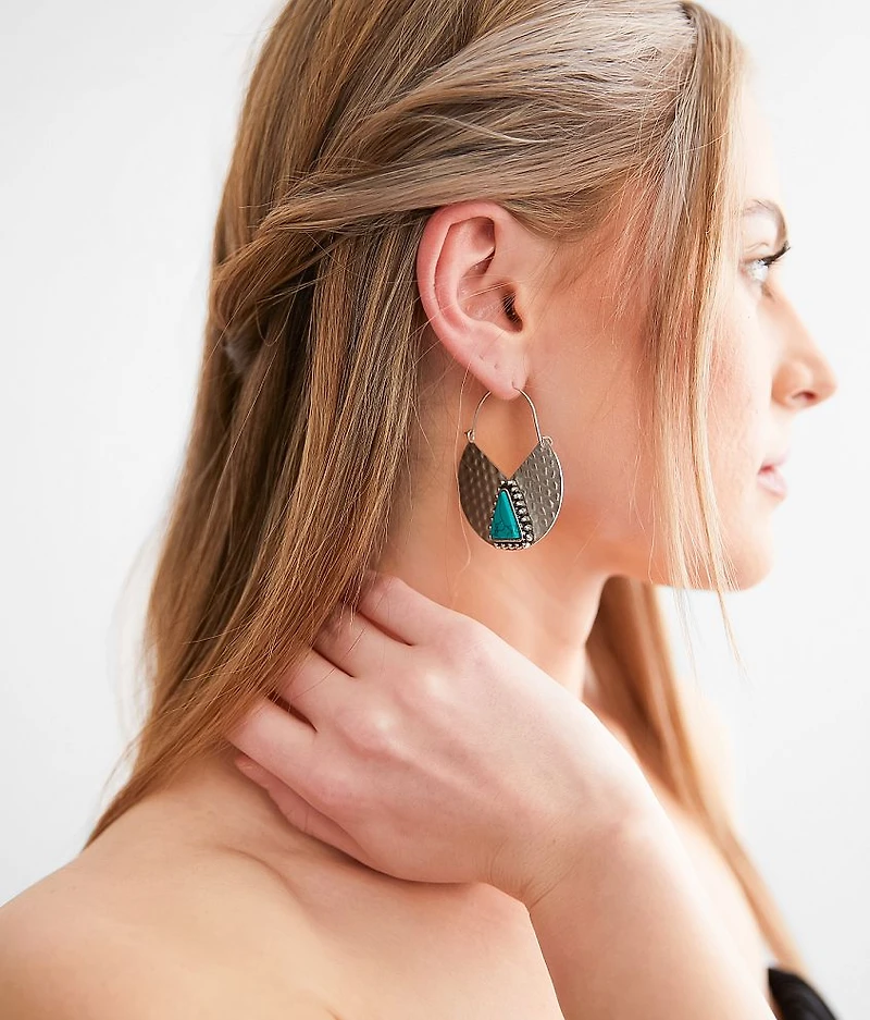 Turquoise Stone Drop Earring